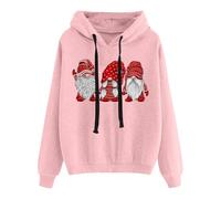 Sudadera Verde,Christmas Ugly Sweater,Christmas Fall Sweatshirts For Women Casual Trendy Graphic Printed Hoodie Long Sleeve Loose Comfy Cute Pullovers Abrigos Invierno (Pink, L)