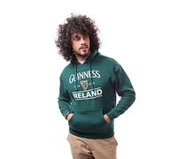Sudadera verde Guinness Ireland con logotipo del arpa y capucha (unisex), S, Verde