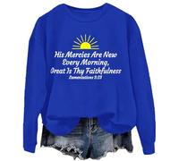 Sudadera y sudadera con capucha unisex His Mercies Are New Every Morning, azul real, XL