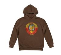Sudaderas Casual Hombre Sweatshirt Socialismo Soviético Emblema Nacional con Capucha De Forro Polar Pullover Manga Larga Sudadera Hombre con Bolsillo para Mujer