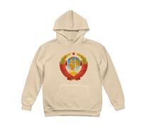 Sudaderas Casual Hombre Sweatshirt Socialismo Soviético Emblema Nacional con Capucha De Forro Polar Pullover Manga Larga Sudadera Hombre con Bolsillo para Mujer