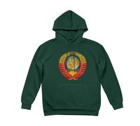 Sudaderas Casual Hombre Sweatshirt Socialismo Soviético Emblema Nacional con Capucha De Forro Polar Pullover Manga Larga Sudadera Hombre con Bolsillo para Mujer