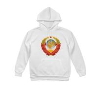 Sudaderas Casual Hombre Sweatshirt Socialismo Soviético Emblema Nacional con Capucha De Forro Polar Pullover Manga Larga Sudadera Hombre con Bolsillo para Mujer