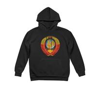 Sudaderas Casual Hombre Sweatshirt Socialismo Soviético Emblema Nacional con Capucha De Forro Polar Pullover Manga Larga Sudadera Hombre con Bolsillo para Mujer