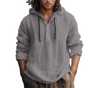 Sudaderas casuales con capucha para hombre, de lino Y2K, suéteres de manga larga a la moda con diseños divertidos Workou Vintage Ladies Cute 2025 Comfort Preppy Men's Fall Anime Soft, gris, 4XL