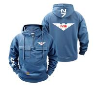 Sudaderas Casuales para Hombre N..7 Fitness Outwear Tops Jumpers Chándal Chaqueta Estampada De Manga Larga Lisas Abrigo Media Cremallera Primavera Y-LanSe||x_l