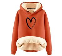 Sudaderas con capucha cálidas y divertidas para mujer, de invierno, de color liso, con forro polar grueso, coloridos y con forro de lana gruesa, con aislamiento, a la moda, para damas, lindos bosques
