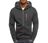 Sudaderas con capucha con cremallera completa para hombre, sudadera deportiva con capucha para hombre, ajuste regular, sudadera deportiva con capucha de manga larga, ropa de trabajo, abrigos casuales