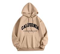 Sudaderas con capucha con estampado de Los Ángeles para hombre, suéteres con capucha con estampado de letras de California, hombros caídos, vintage, manga larga, con cordón, para otoño, frescos
