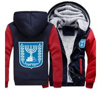 Sudaderas Con Capucha Cremallera Para Hombre Israel Emblema Nacional Chaqueta De Lana Sudadera Casual Manga Larga Bolsillo Canguro Estilo Clásico Del Reino Unido Sudaderas De Trabajo