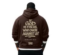 Sudaderas con capucha cristianas para hombre | If God Is For Us Who Can Be Against Us, sudaderas con capucha de manga larga vintage casual, para viajes, café, S