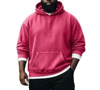 Sudaderas con capucha cristianas para hombre | If God Is For Us Who Can Be Against Us, sudaderas con capucha de manga larga vintage casual, para viajes, hot pink, XXL