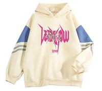 Sudaderas con Capucha de Bloques de Color a la Moda para Hombres y Mujeres Primavera Sudaderas Casuales para Parejas Ropa Y2K Suéter Hip Hop,Flesh,XL