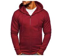Sudaderas con capucha de cremallera completa para hombre | Sudadera con capucha de manga larga con cordón | Sudaderas para correr y gimnasio | Sudadera de trabajo de ajuste holgado con capucha | Ropa
