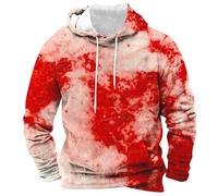Sudaderas con capucha de Halloween para hombre, sudadera sangrienta con bolsillos, estampado de sangre, camisas casuales de manga larga, Z02-gris, XXL