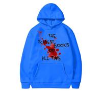 Sudaderas con capucha de Halloween para mujer, los libros más seariest de todos los tiempos, con bolsillos impresos, sudaderas con capucha para mujer, sudaderas con capucha para adultos 2025, azul