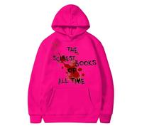Sudaderas con capucha de Halloween para mujer, los libros más seariest de todos los tiempos, con bolsillos impresos, sudaderas con capucha para mujer, sudaderas con capucha para adultos 2025, hot pink