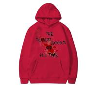 Sudaderas con capucha de Halloween para mujer, los libros más seariest de todos los tiempos, con bolsillos impresos, sudaderas con capucha para mujer, sudaderas con capucha para adultos 2025, rosso, L