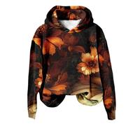 Sudaderas con capucha de Halloween para mujer, telaraña, fantasma, calabaza, hoja de arce, sudadera con capucha 2025, sudadera con capucha para mujer, disfraces para adultos, naranja, S