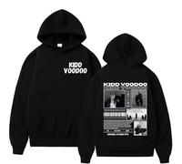 Sudaderas con Capucha de la Gira Voodoo En Chile del Rapero Kidd. Estilo Hip Hop, gótico y Urbano. Tallas Grandes.