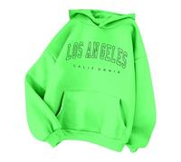 Sudaderas con capucha de Los Ángeles Western para mujer, con forro polar, vintage, con estampado de letras gráficas, atléticas, para invierno, otoño, casual, para el campo, de anime, Gn2., S