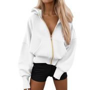 Sudaderas con capucha de manga larga para mujer, con cremallera completa, ajuste holgado, sudaderas con capucha para otoño 2025, casuales, lindas chaquetas de campo, góticas, de dibujos animados