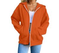Sudaderas con capucha de moda con cremallera para mujer Y2K con capucha Preppy 2026, color sólido, casual, tops Workou con diseños, ajuste holgado, vintage, otoño, personalizable, estética, delgada