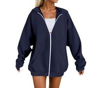 Sudaderas con capucha de moda con cremallera para mujer Y2K con capucha Preppy 2026, color sólido, casual, tops Workou con diseños, ajuste holgado, vintage, otoño, personalizable, estética, delgada