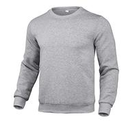 Sudaderas con capucha de pesca para hombre, sudadera casual con cuello redondo, ropa de color liso, ropa de calle, sudadera de moda, sudadera de cuello redondo para hombre, gris, XL