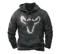 Sudaderas con capucha estampadas para hombre del Reino Unido, estampado animal de león 3D, bolsillo de color sólido, ajuste holgado, manga larga, con cordón, sudaderas de invierno de forro polar suave