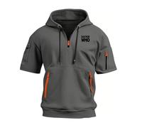 Sudaderas con Capucha for Hombres Camisas de Manga Corta for Doctor Who Gym Sudadera con Capucha for Hombres con Cremallera de un Cuarto Camisetas de Entrenamiento atlético Muscle Fit Camiseta(D,XL)