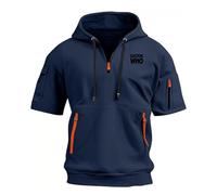 Sudaderas con Capucha for Hombres Camisas de Manga Corta for Doctor Who Gym Sudadera con Capucha for Hombres con Cremallera de un Cuarto Camisetas de Entrenamiento atlético Muscle Fit Camiseta(C,L)