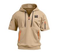 Sudaderas con Capucha for Hombres Camisas de Manga Corta for Doctor Who Gym Sudadera con Capucha for Hombres con Cremallera de un Cuarto Camisetas de Entrenamiento atlético Muscle Fit Camiseta(G,XL)