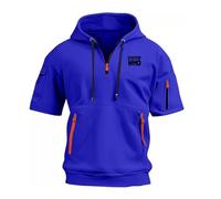 Sudaderas con Capucha for Hombres Camisas de Manga Corta for Doctor Who Gym Sudadera con Capucha for Hombres con Cremallera de un Cuarto Camisetas de Entrenamiento atlético Muscle Fit Camiseta(H,2XL)