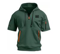 Sudaderas con Capucha for Hombres Camisas de Manga Corta for Doctor Who Gym Sudadera con Capucha for Hombres con Cremallera de un Cuarto Camisetas de Entrenamiento atlético Muscle Fit Camiseta(F,3XL)