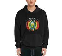 Sudaderas con Capucha Hombre Sweatshirts Bolivia Multiétnica Emblema Nacional Suaves Acogedoras Cálidas Cómodas Sudaderas para Mujeres Niñas Adultos Hombres Niños Uso Diario Trabajo Exterior Pullover