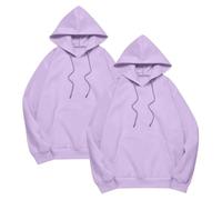 Sudaderas con capucha lisas y acogedoras para mujer, personalizables, para hombres y mujeres, diseña tu propia personalización para tu entrenamiento de fotos de texto, vida diaria, Morado (, 5XL