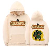 Sudaderas con Capucha MF Doom Neutral De Gran Tamaño Sudadera Hombre Y Mujer Harajuku Ropa De Calle Estampado Casual Jersey Pareja Único Tops-Black||XXS