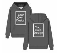 Sudaderas con Capucha Mujer Personalizada Jersey para Personalizar 2 Caras Delante y Detras - Regalos Personalizados Tus Fotos y Textos A Todo Color Serigrafía Manga Larga Tops Navidad Halloween