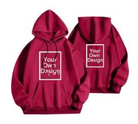 Sudaderas con Capucha Mujer Personalizada Jersey Personalizar 2 Caras Delante y Detras - Regalos Personalizados Tus Fotos y Textos A Todo Manga Larga Tops Navidad Fiesta Uniformes Sociedades