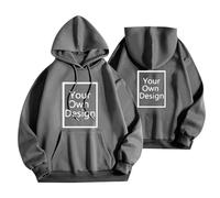 Sudaderas con Capucha Mujer Personalizada Jersey Personalizar 2 Caras Delante y Detras - Regalos Personalizados Tus Fotos y Textos A Todo Manga Larga Tops Navidad Fiesta Uniformes Sociedades