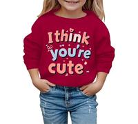 Sudaderas con capucha para el día de San Valentín 2026 para otoño e invierno, a la moda, interesantes, estampadas, para niños, rosso, 18-24 meses