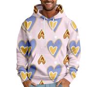 Sudaderas con capucha para el día de San Valentín para hombre 2026, una sudadera casual, cómoda e impresa en 3D para hombre, para el hogar, interiores y exteriores, Lp3, XL
