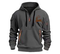 Sudaderas con capucha para hombre, con cremallera de un cuarto del Reino Unido, ligera, de manga larga, de gran tamaño, para el trabajo, ropa deportiva, sudadera con capucha para gimnasio, con