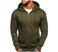 Sudaderas con capucha para hombre con cremallera - Sudaderas con capucha para hombre Reino Unido manga larga cárdigan al aire libre sudadera con capucha bolsillos atléticos deportes deportes ropa