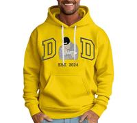 Sudaderas con capucha para hombre, de forro polar, con cremallera, manga larga, exclusiva, original, perfecta para uso diario, gimnasio, escuela, viajes y actividades al aire libre, amarillo, XXL