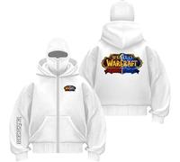 Sudaderas con Capucha para Hombre de The H.or.d.e Sudaderas de Manga Larga Sudadera cómoda con Capucha Chaqueta Urbana Prendas de Abrigo Abrigo Cortavientos White-4 XXL