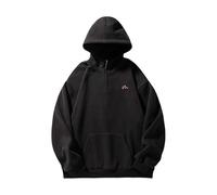 Sudaderas con capucha para hombre del Reino Unido, sudaderas de forro polar de color sólido con bolsillos y bordado, cuello alto con cremallera de un tercio, camisetas de fitness, casual, holgada