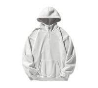 Sudaderas con capucha para hombre del Reino Unido, sudaderas de forro polar de color sólido con bolsillos, cuello alto con cremallera de un tercio, camisetas de fitness, casual, holgada, cómoda, suave