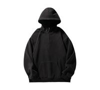 Sudaderas con capucha para hombre del Reino Unido, sudaderas de forro polar de color sólido con bolsillos, cuello alto con cremallera de un tercio, camisetas de fitness, casual, holgada, cómoda, suave